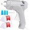 Hot Glue Gun, Fast Preheating Hot Melt Glue Gun with 20 Glue Sticks, Hot Glue Gun Full Size for Making Decoration School DIY Crafts Projects Home Repairs(40W Gray)